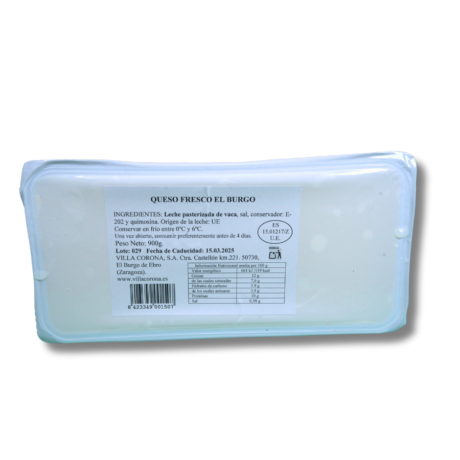 Queso Fresco del burgo Saresan